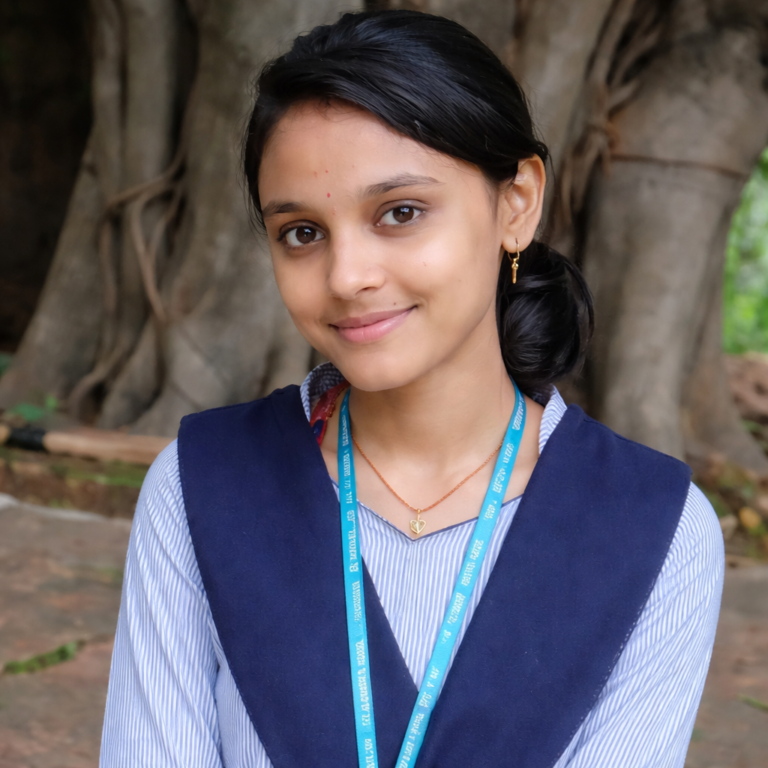 Young woman in school uniform